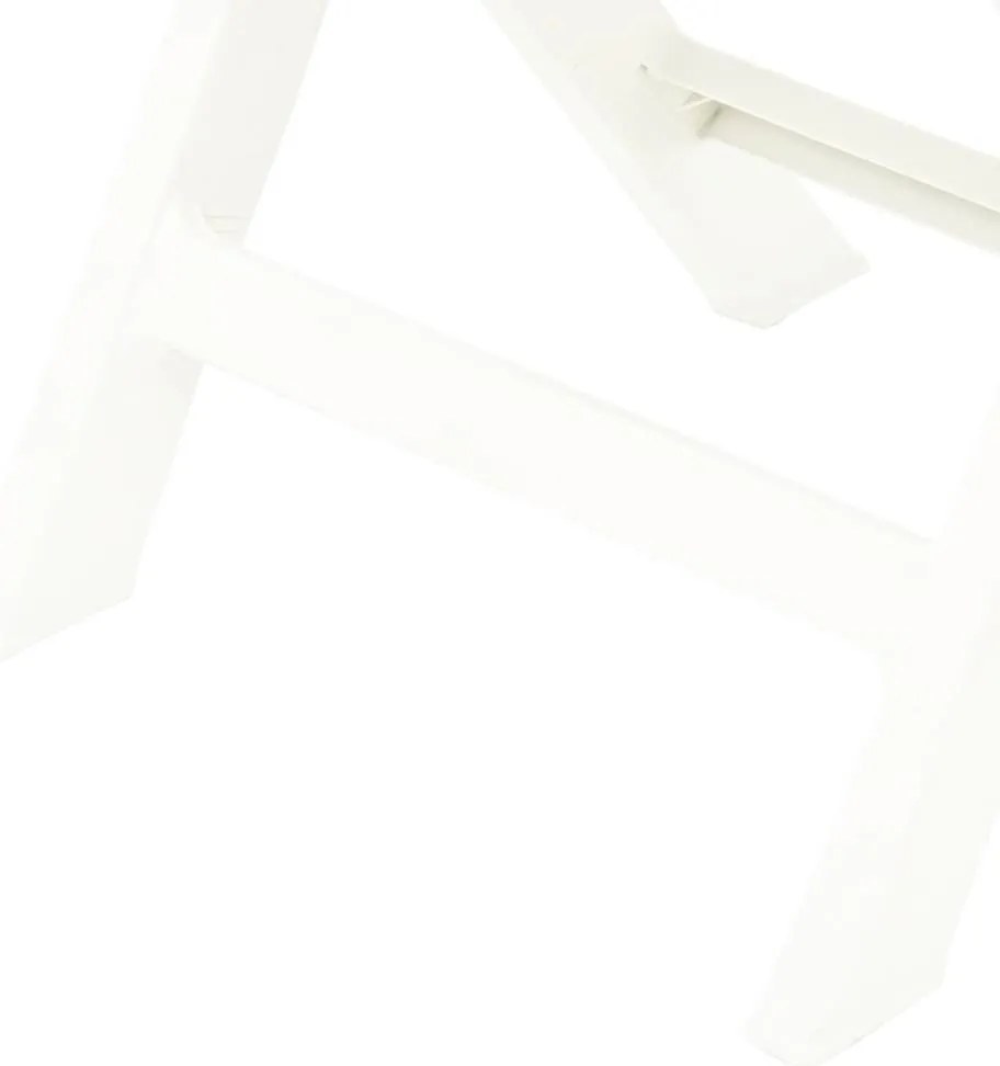 Cadeiras de jardim dobráveis 2 pcs plástico branco