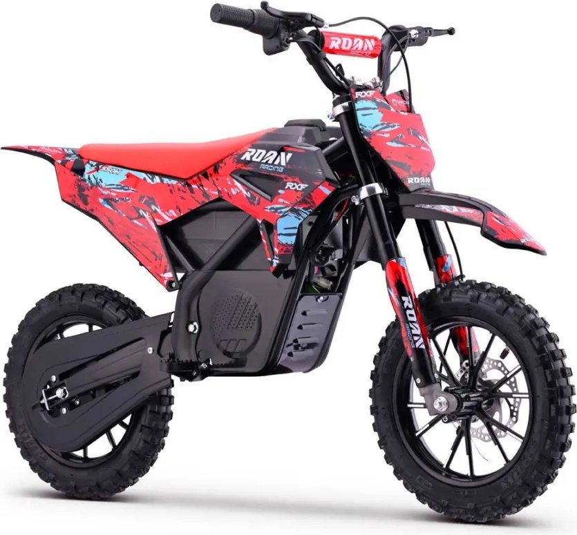Mini moto elétrica para crianças 550W ROAN RXF até 25 km/h Com Limitador (24V-12AH) 10/10 Vermelha