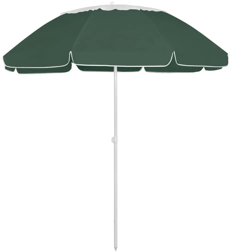 vidaXL Guarda-sol de praia 300 cm verde
