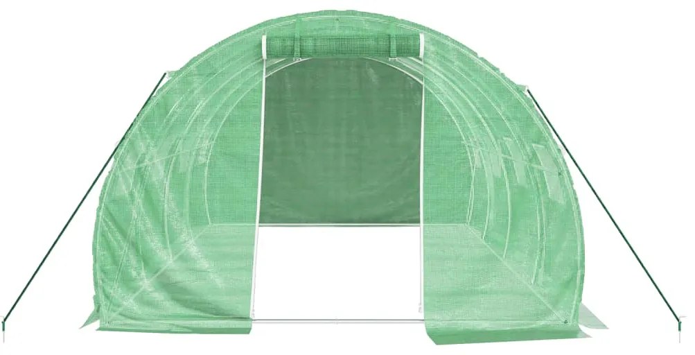 Estufa com estrutura de aço 12 m² 4x3x2 m verde