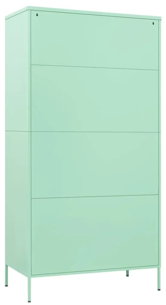 Roupeiro 90x50x180 cm aço verde-hortelã