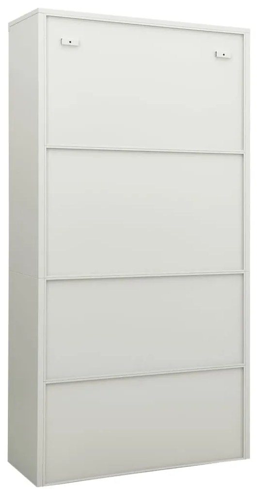 Armário de escritório 90x40x180 cm aço cinzento-claro