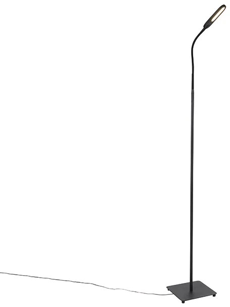 Candeeiro de pé preto com LED regulável em 5 níveis de Kelvin - Botot