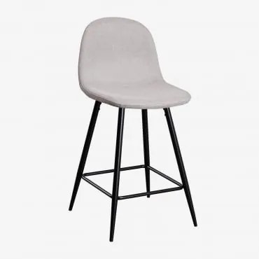 Pacote Com 4 Bancos Altos Glamm Preto & ↑65 Cm & Cinza Concreto - Sklum