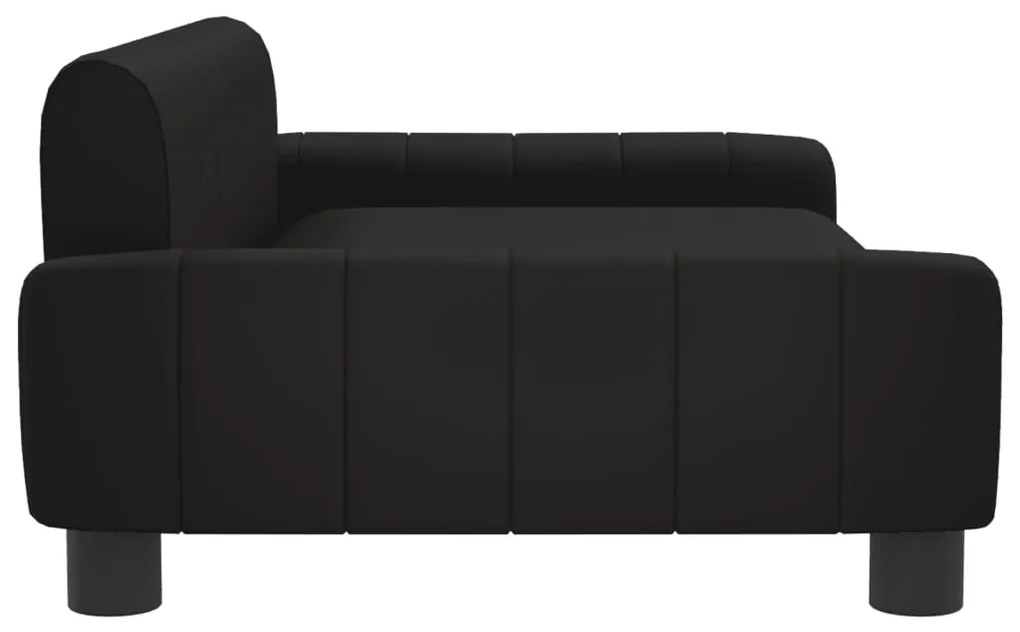 Sofá infantil 90x53x30 cm couro artificial preto