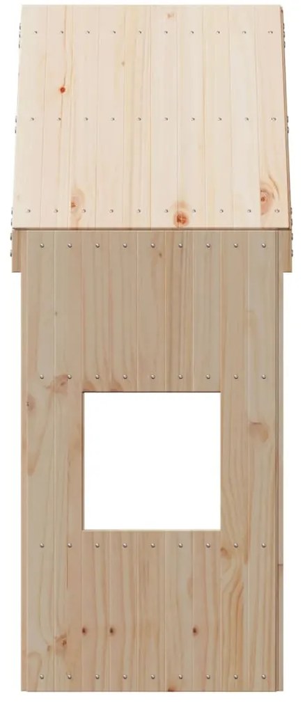 Telhado de cama infantil 55x84x132 cm madeira de pinho maciça