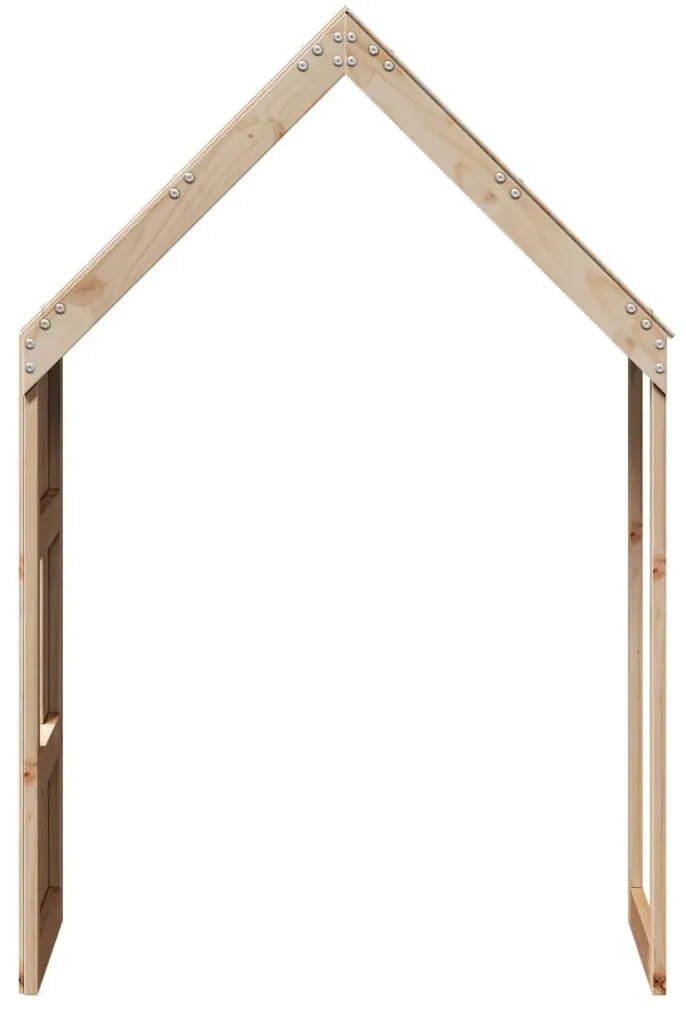 Telhado de cama infantil 55x84x132 cm madeira de pinho maciça