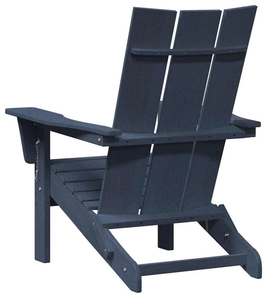 Cadeira Adirondack Dobrável Azul-marinho 74.5x80.5x90 cm HDPE