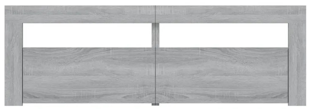 Móvel de TV com luzes LED 120x35x40 cm cinzento sonoma