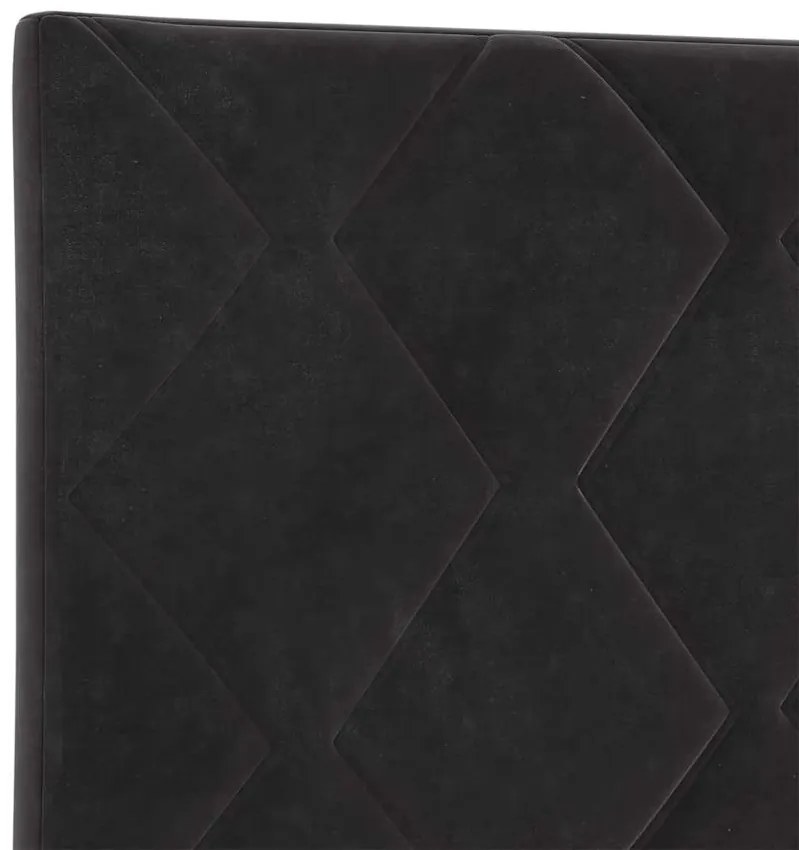 Cama vidaXL Preta 140x200 cm Veludo