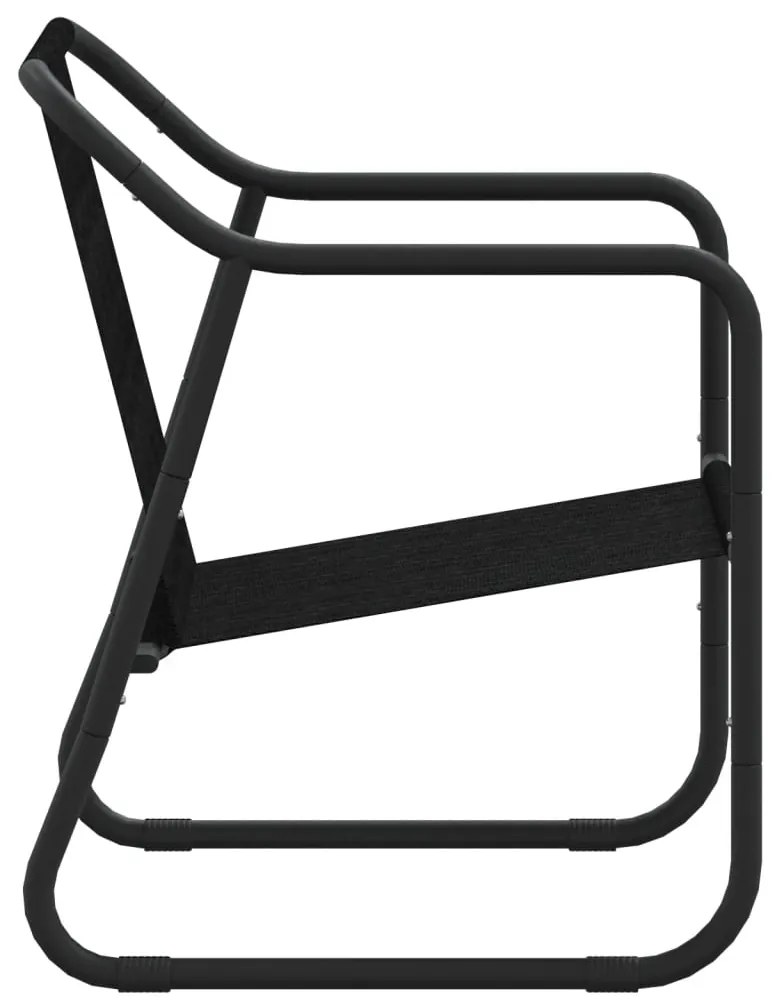 3 pcs conjunto lounge de jardim com almofadões aço antracite
