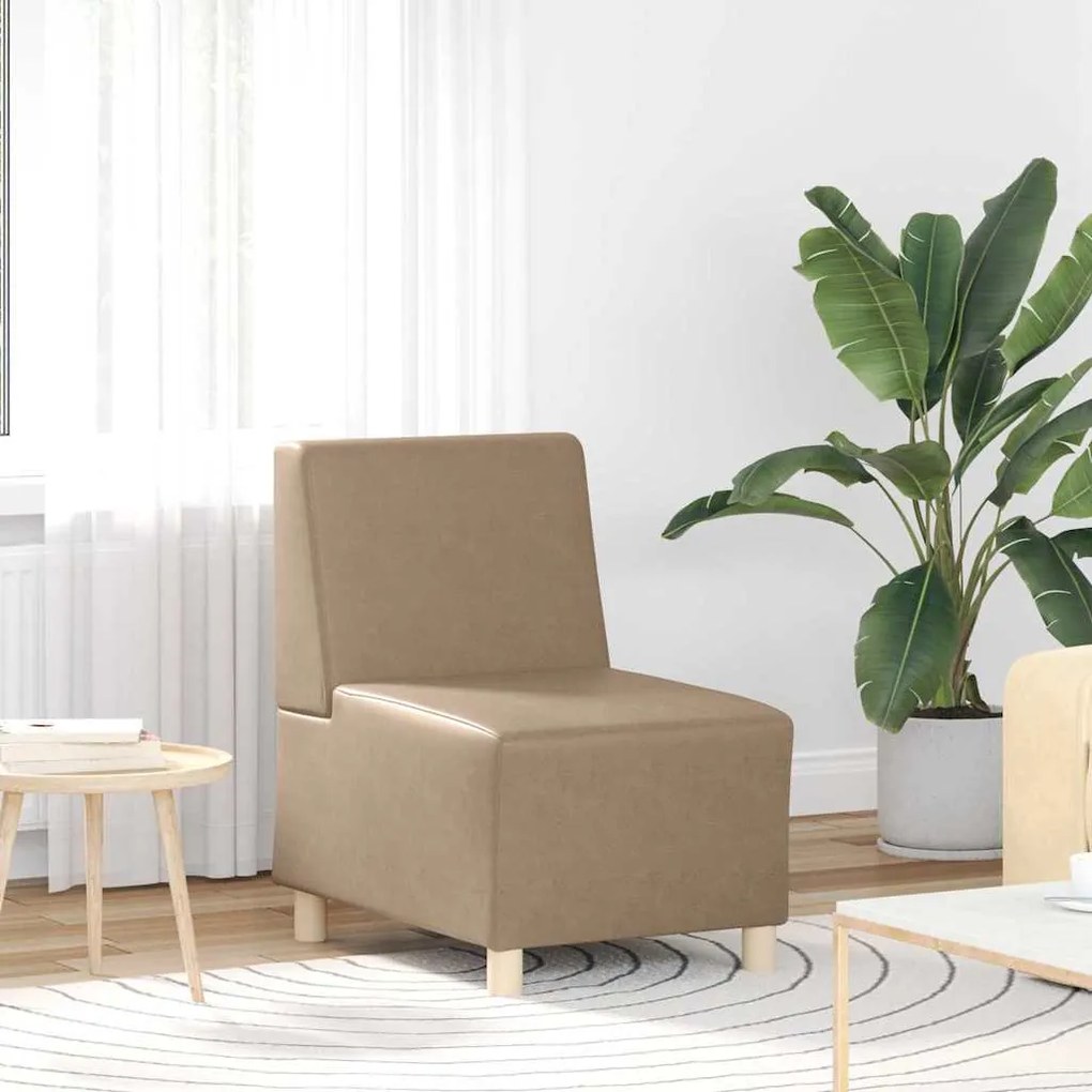 Cadeiras de Sofá 3 pcs Cappuccino 55 x 74 x 82 cm