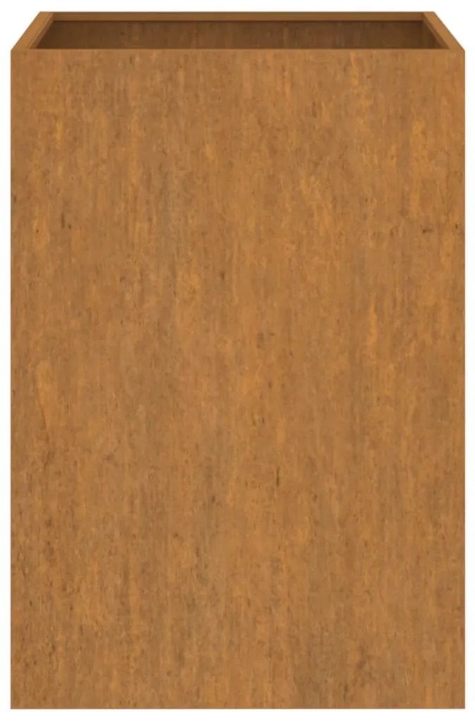 Vaso/floreira 52x48x75 cm aço corten