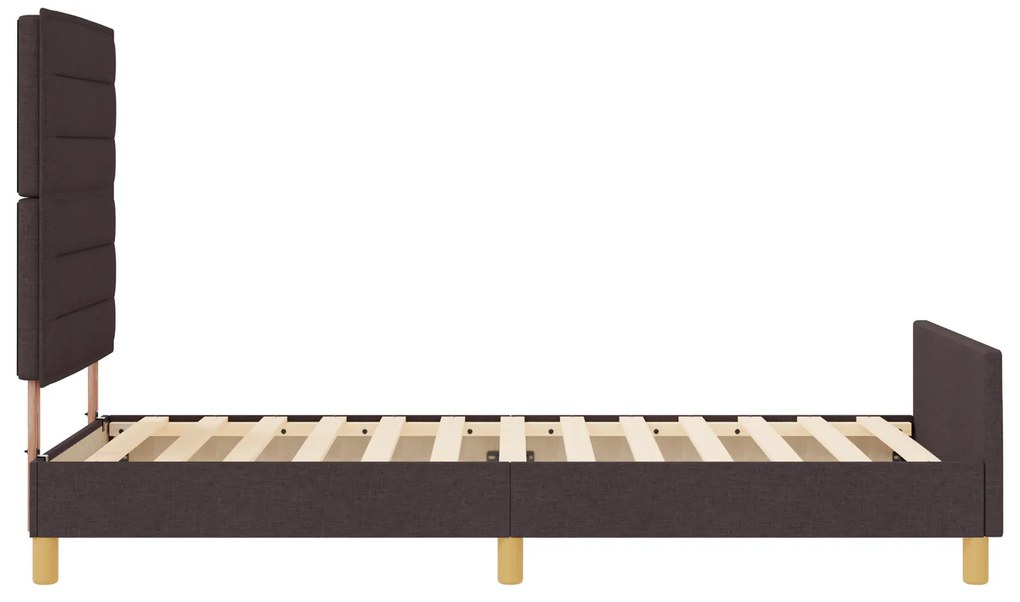 Cama vidaXL Marrom Escuro 90x200 cm Tecido