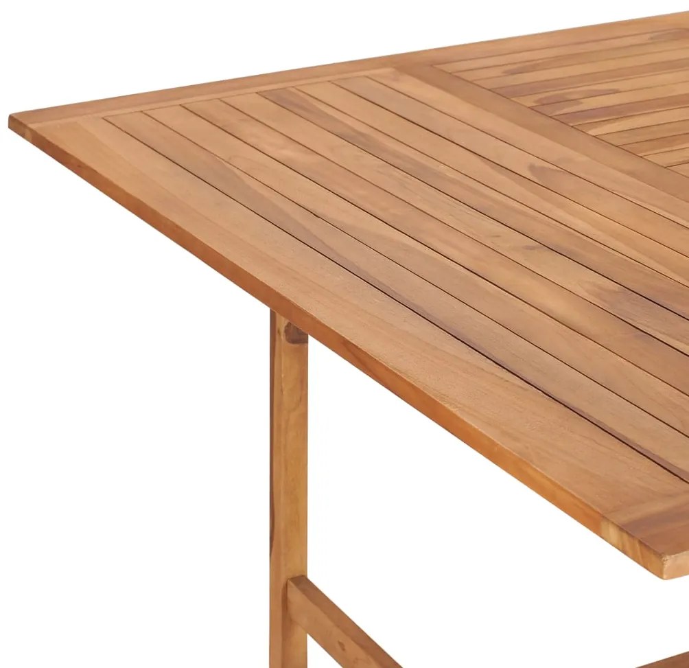 Mesa de jardim 150x150x76 cm madeira de teca maciça