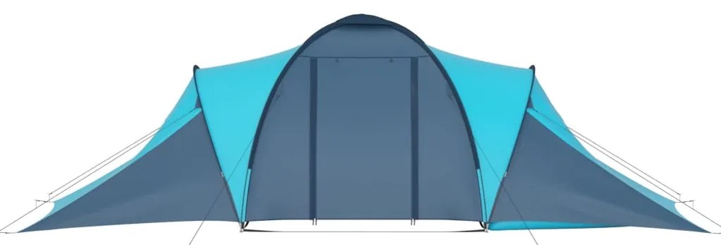 Tenda de campismo 6 pessoas azul e azul-claro