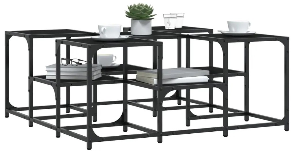 Mesa de centro 91x91x40 cm derivados de madeira preto