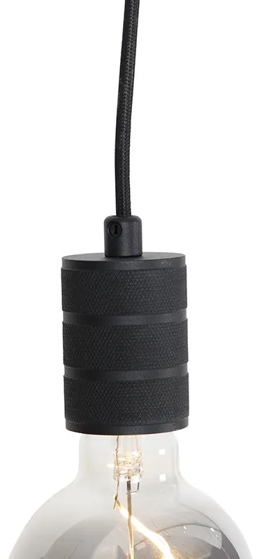 Candeeiro suspenso preto para sistema de calhas monofásico - Iconic Cavalux