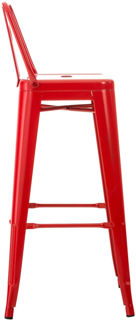 Banco de bar Mason Metal 96 x 44 x 43 cm Vermelho