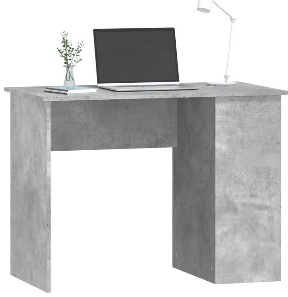 Secretária 100x55x75 cm derivados de madeira cinzento cimento