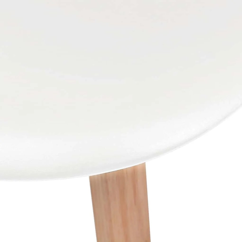 Cadeiras de jantar 4 pcs plástico branco