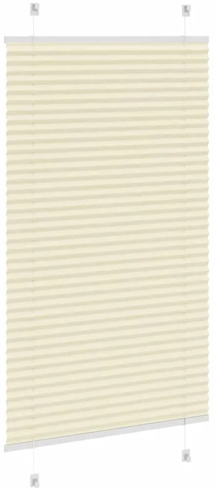 Creme Plissada Cega 70x150 cm Largura Tecido 69,4 cm Poliéster
