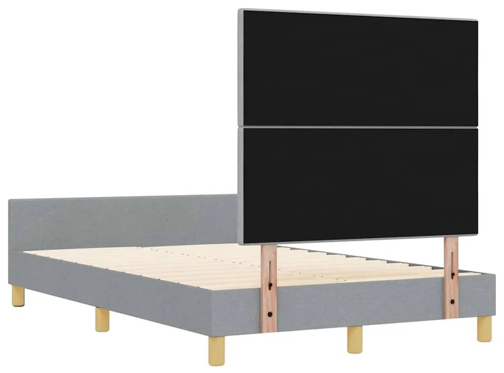 Estrutura de Cama Cinza Claro 120x200 cm Tecido