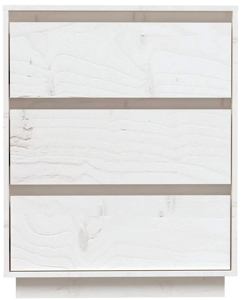 Aparador 60x34x75 cm madeira de pinho maciça branco
