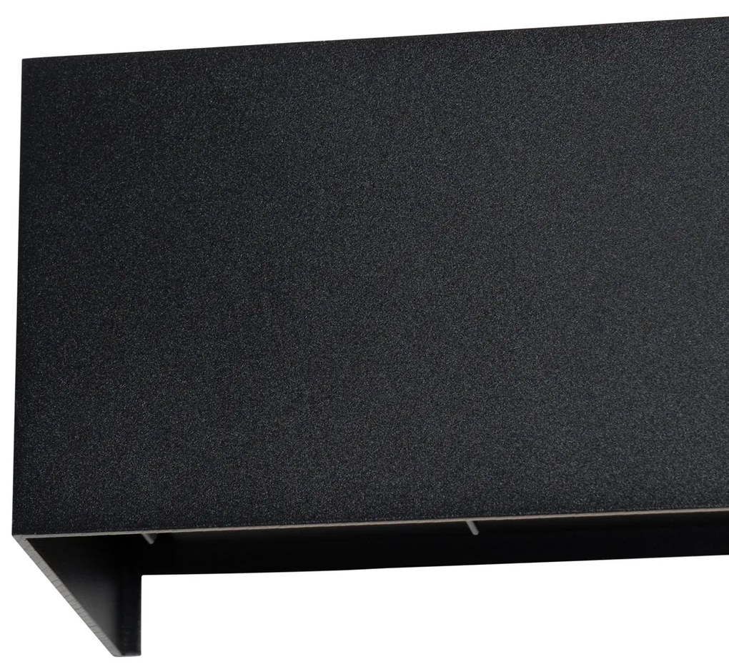 Candeeiro de Parede Exterior Preto c/ LED Integrado 4 Luzes IP54 - Edwin Moderno