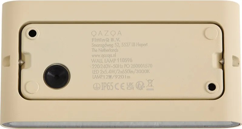 Candeeiro de Parede Exterior Moderno Bege 17,5cm incl. LED IP65 - Batt