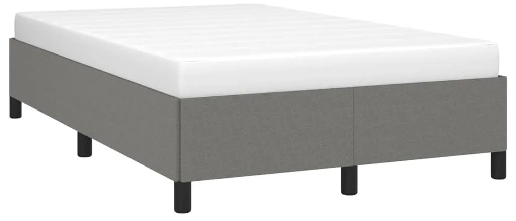 Estrutura de cama sem colchão cinza escuro 120x190 cm tecido