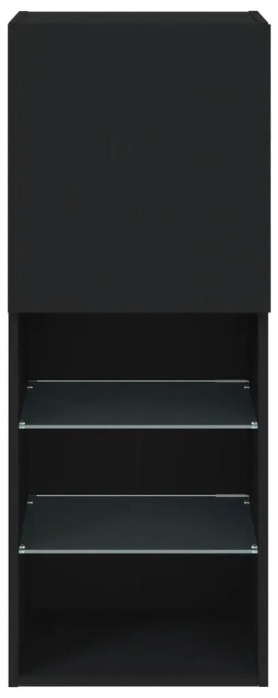 Móvel de TV com luzes LED 40,5x30x102 cm preto