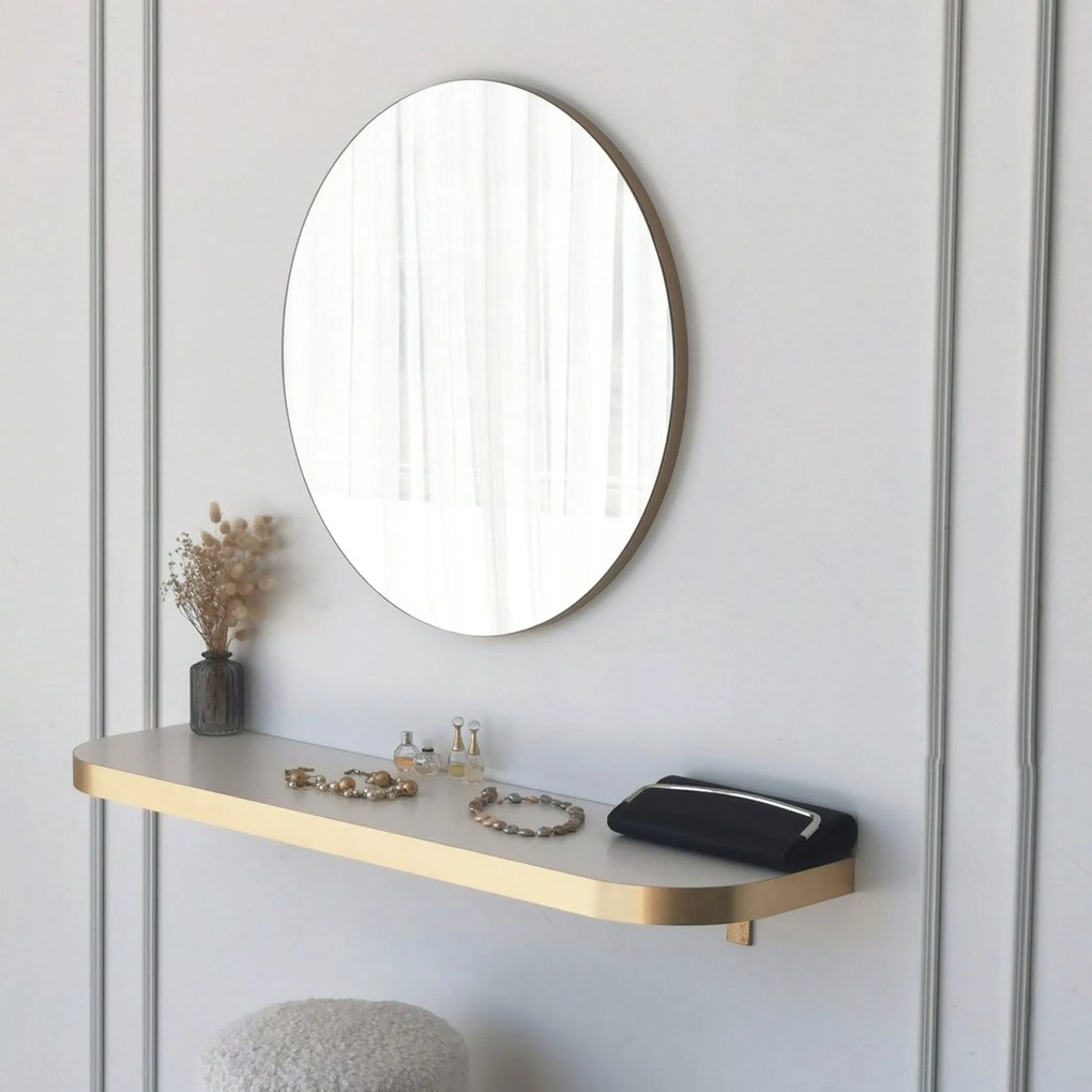 Espelho Gold – Dourado – Diâmetro 60 cm