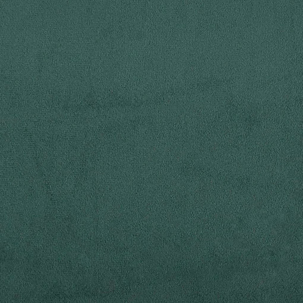 Cama Box com Colchão vidaXL Verde Escuro 100x200 cm Veludo