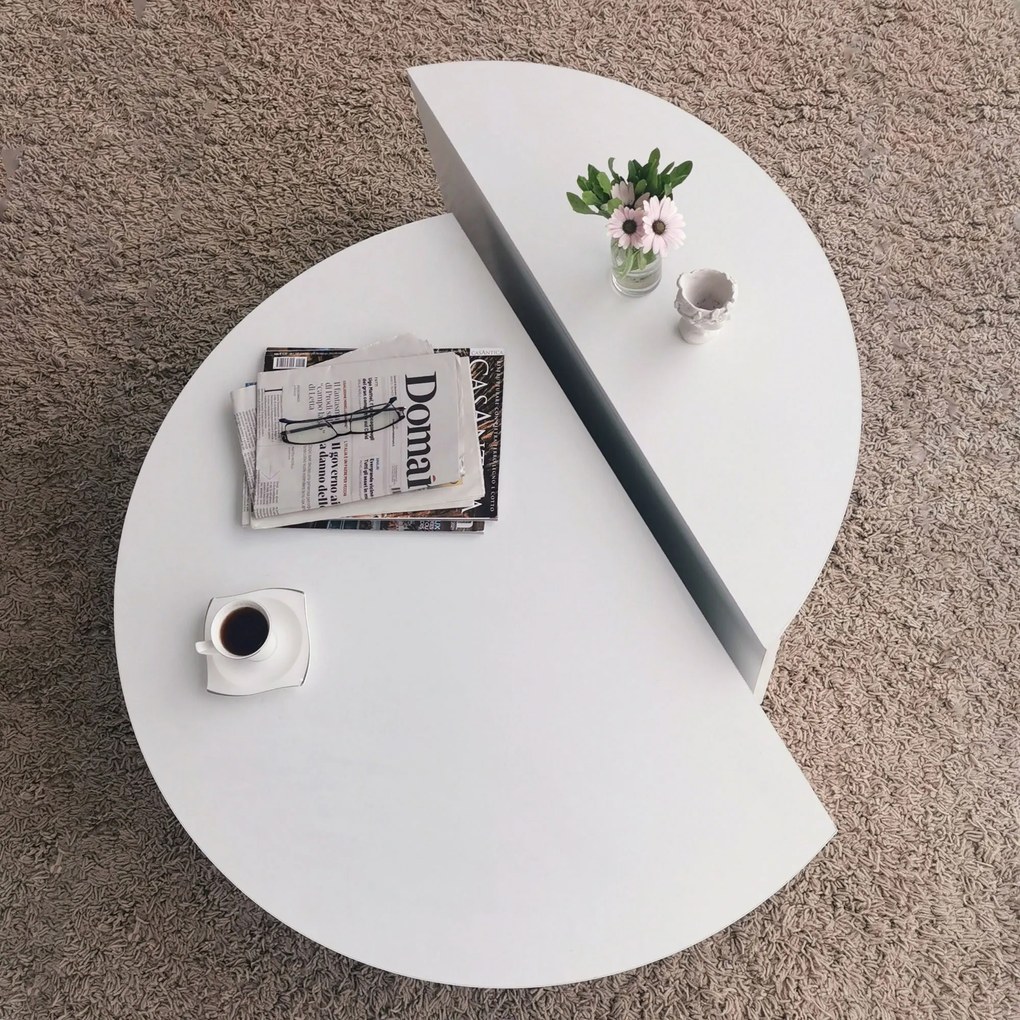 Mesa de Café Podium - Branca - 90x30x60cm, 85x35x30cm
