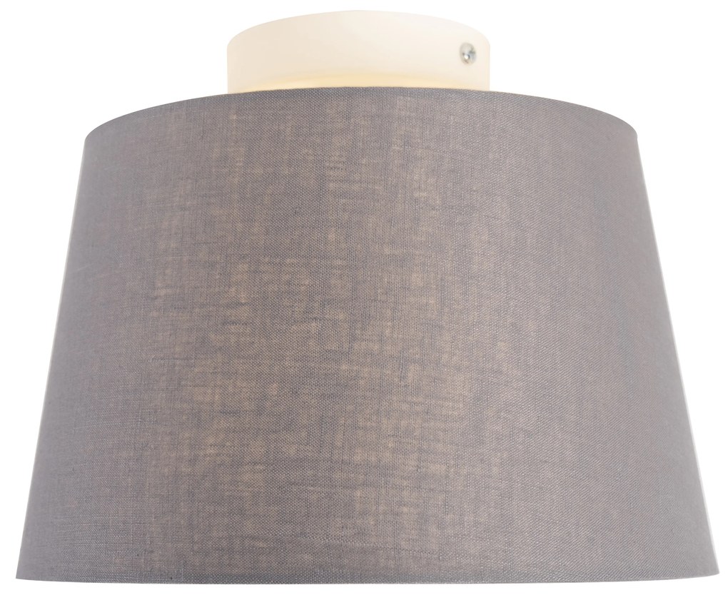 Candeeiro de teto moderno com abajur cinzento escuro 25 cm - Combi