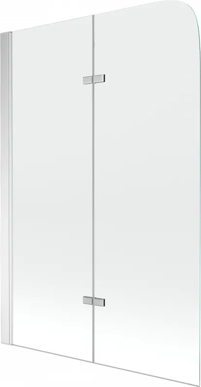 Mexen Felix parede de banho de 2 painéis 80 x 140 cm, transparente, cromado - 890-080-002-01-00