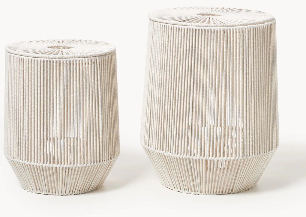 Cestos para roupa suja em corda artesanais Gabe, conjunto de 2