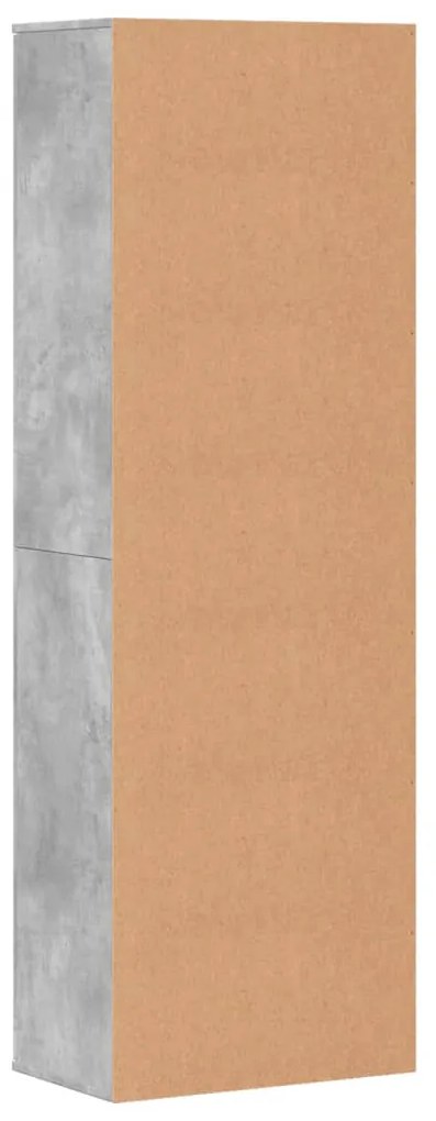 Aparador alto 60x35x180cm derivados de madeira cinzento cimento
