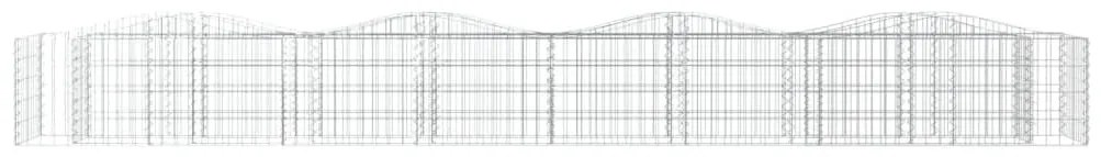 Canteiro elevado gabião arqueado 400x50x50 cm ferro galvanizado