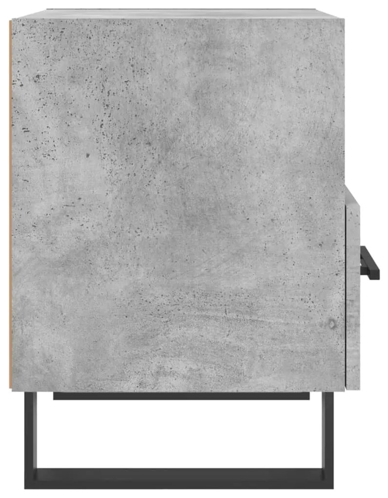 Mesas de cabeceira 2pcs derivados de madeira cinza cimento