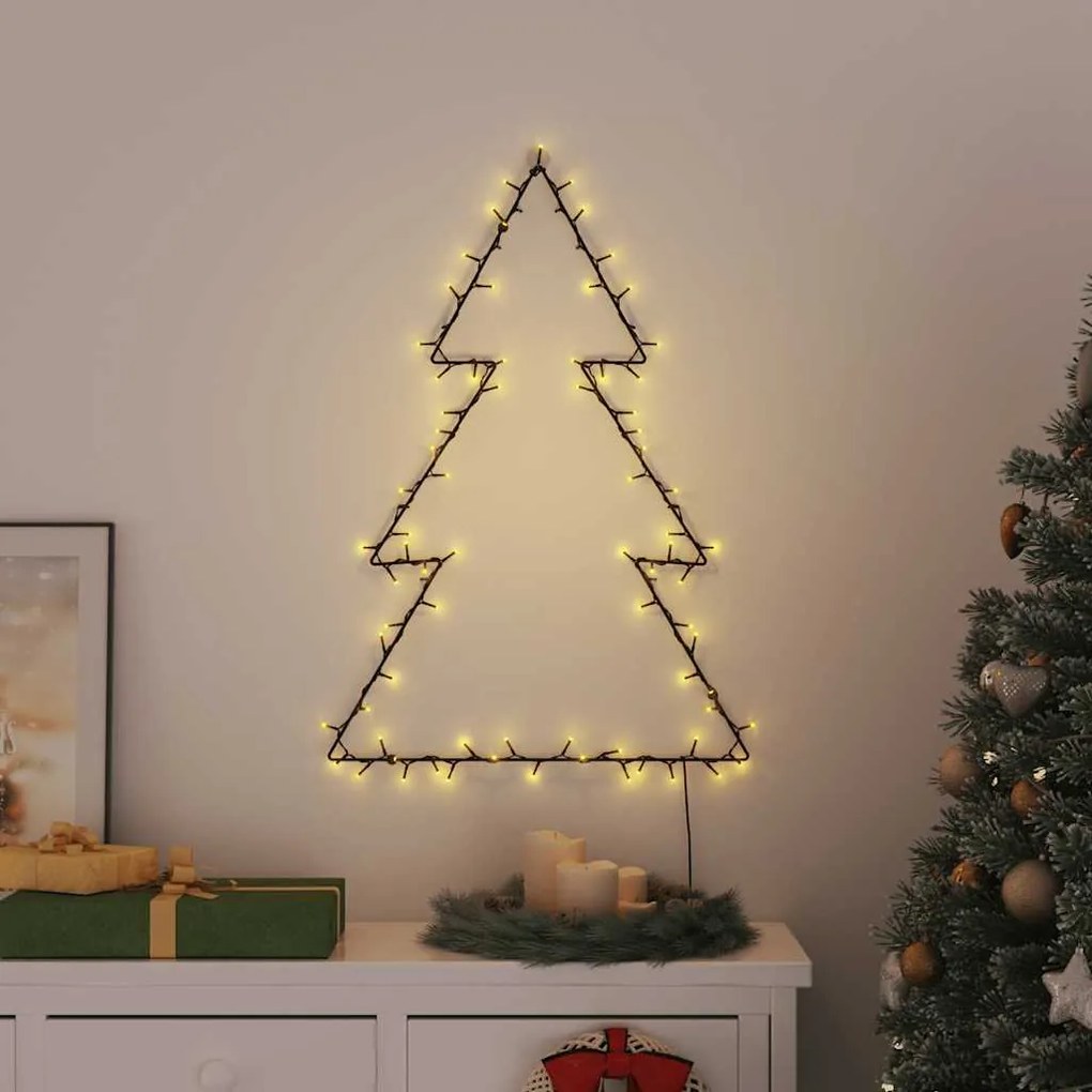 Luzes de Natal silhueta da árvore Natal 115 LEDs branco quente