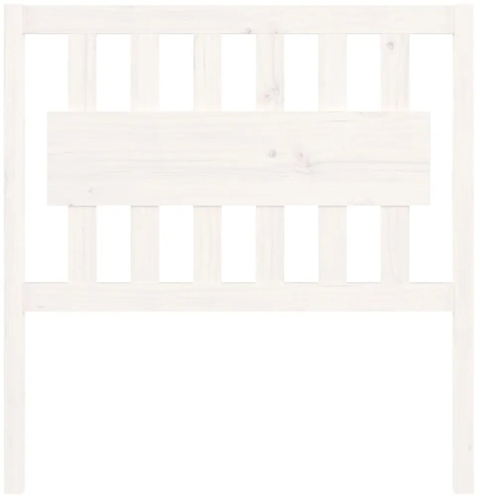 Cabeceira de cama 95,5x4x100 cm madeira de pinho maciça branco