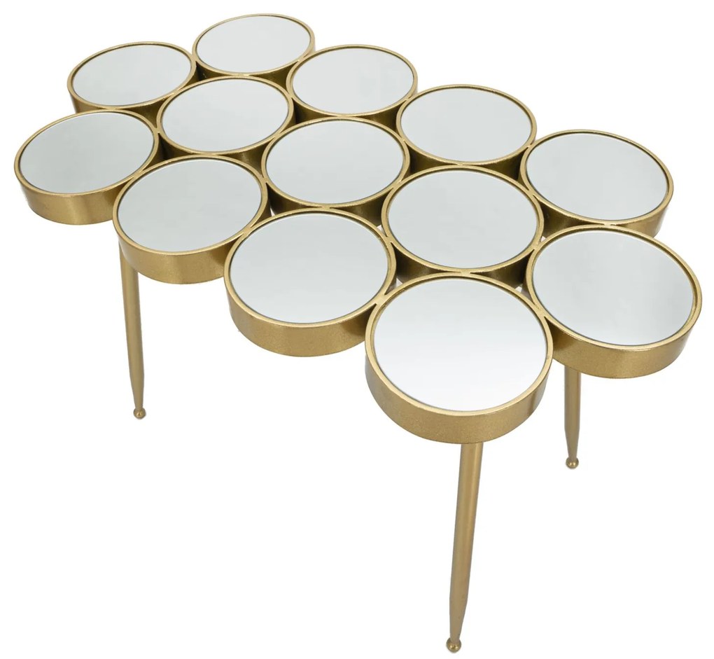 MESA CONSOLA BUTTLE 100X55X70 CM DOURADO