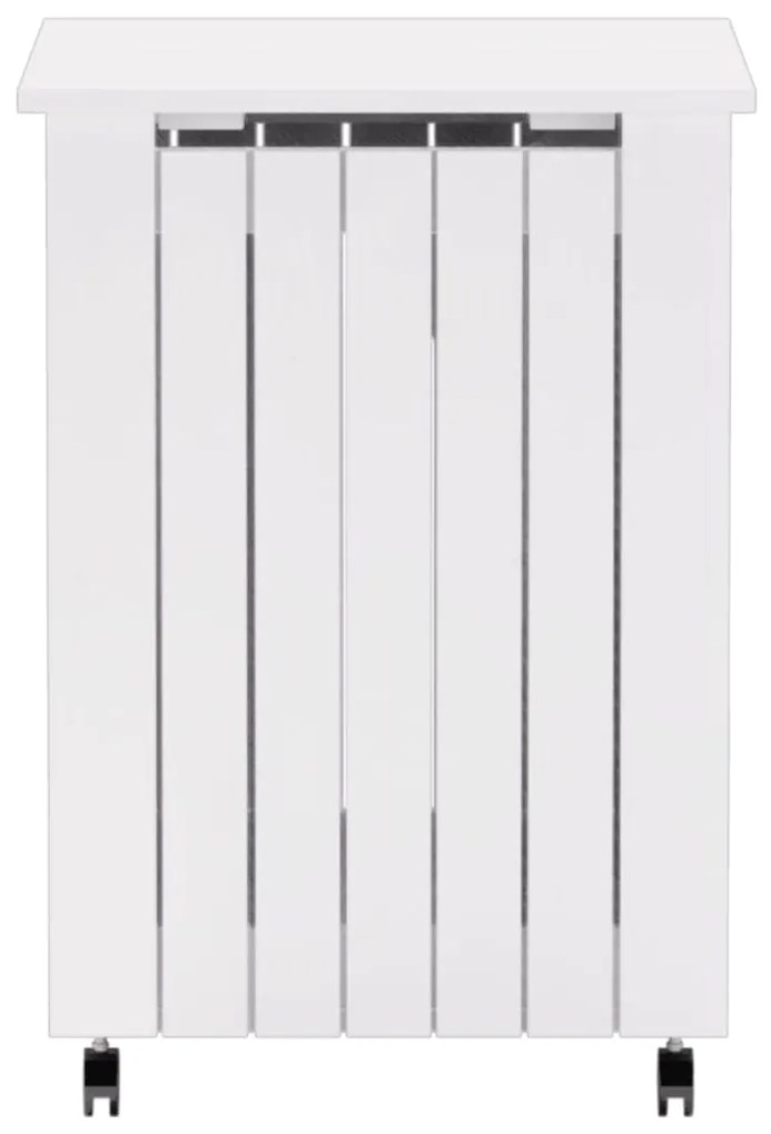 Cesto de roupa com rodas RANA 45x45x64 cm pinho maciço branco