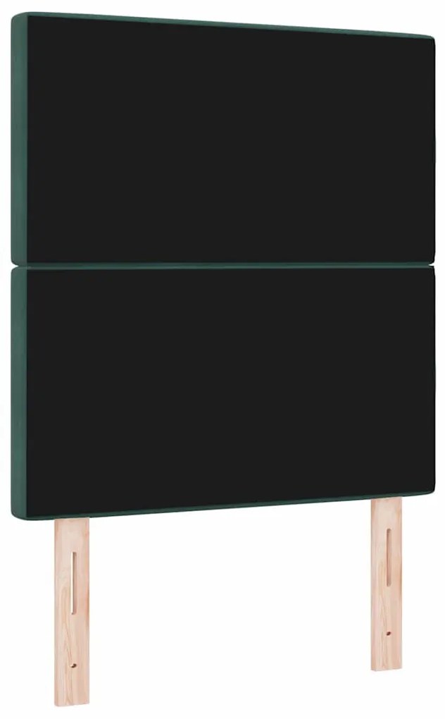 Cabeceira LED Verde Escuro 80 cm em Veludo