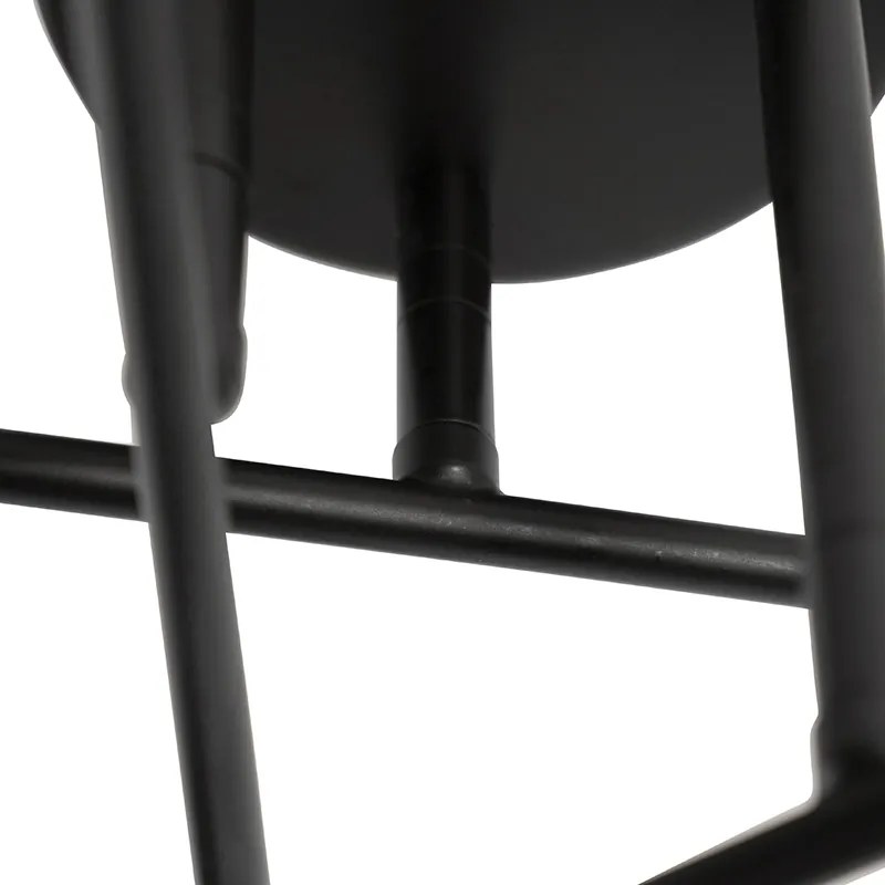 Candeeiro de teto inteligente preto 6 luzes incl. Wifi G95 - Sydney