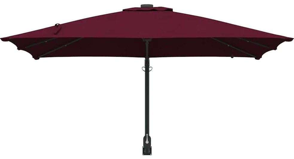 Guarda-sol de Jardim Vermelho bordô 248.5 x 247.5 x 160 cm
