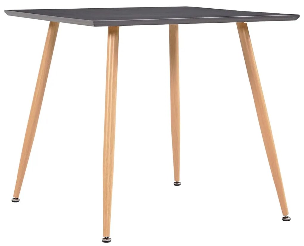 vidaXL Mesa de jantar 80,5x80,5x73 cm MDF cor cinzento e carvalho