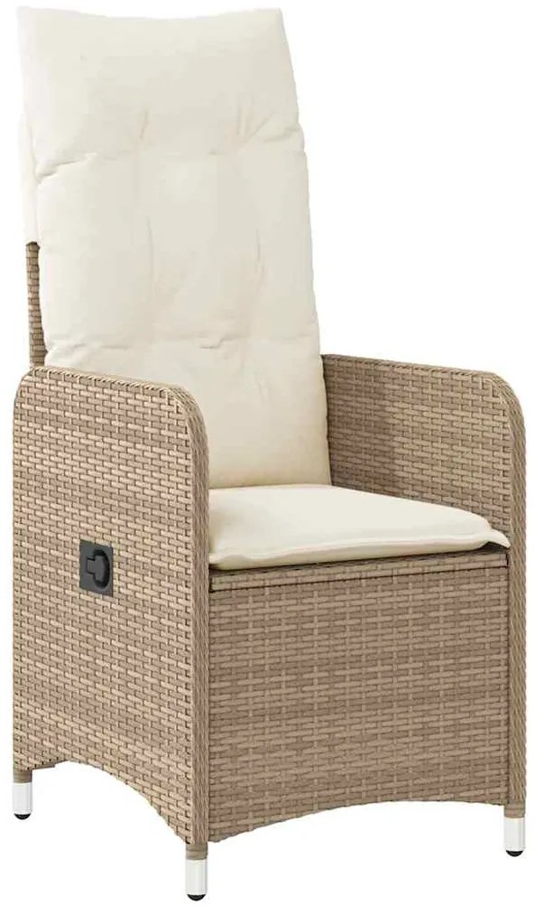 Conjunto de Jantar de Jardim 5 Peças com Almofadas em Rattan Sintético